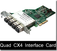 Quad CX4 PCIE Interface Card